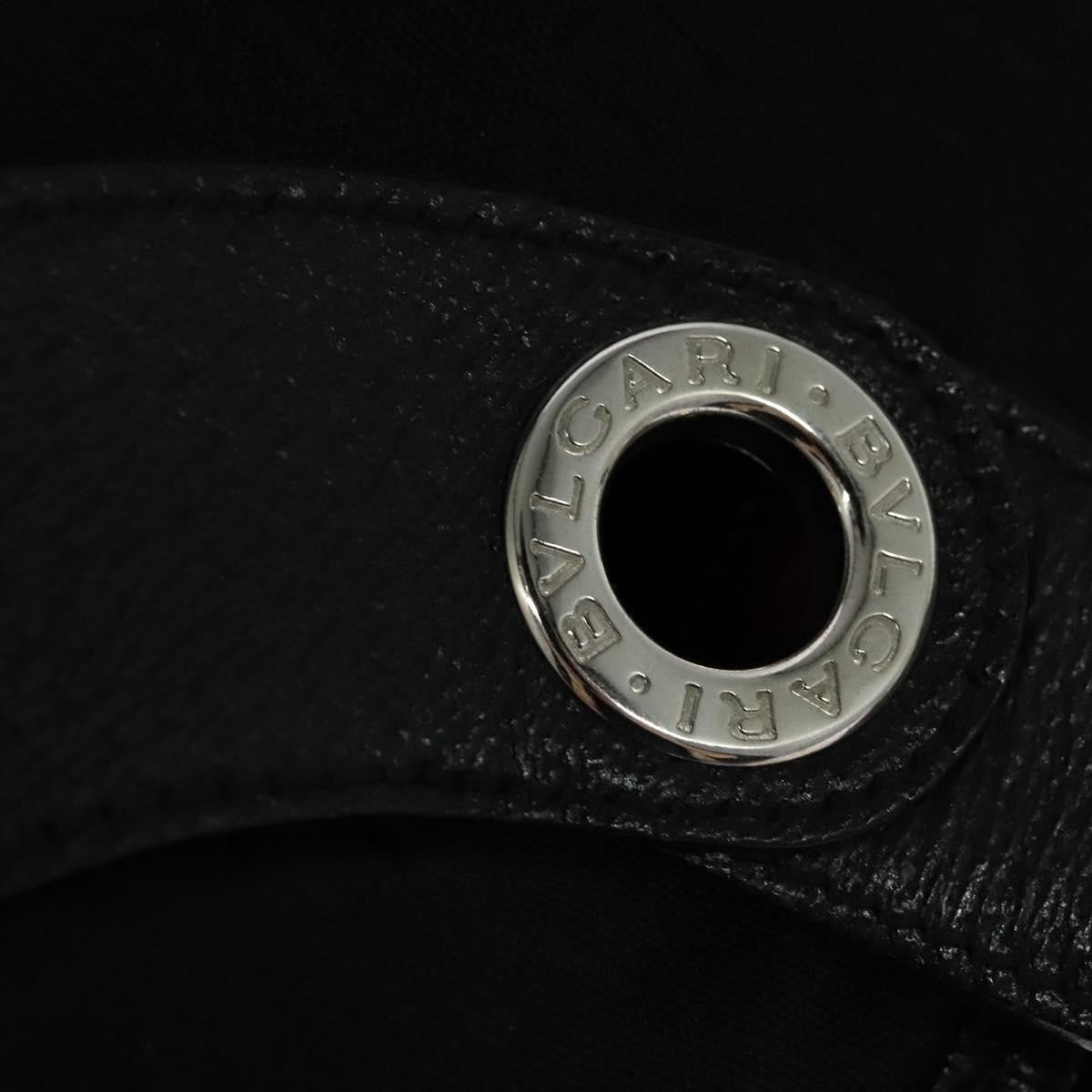 Bvlgari Logomania Canvas, Black, Canvas, Shoulder Bag