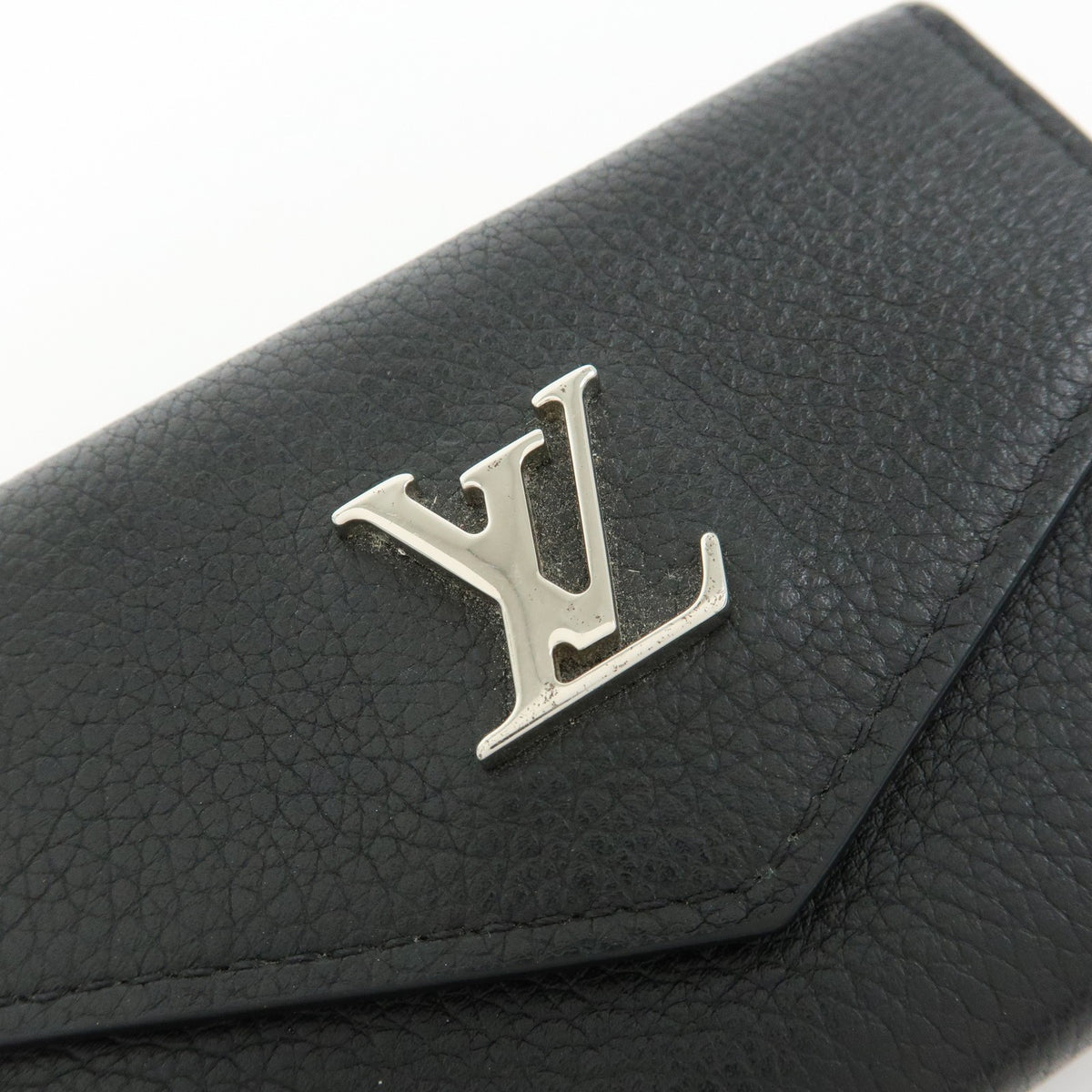 Louis Vuitton Lockmini Leather, Black, Leather, Wallet