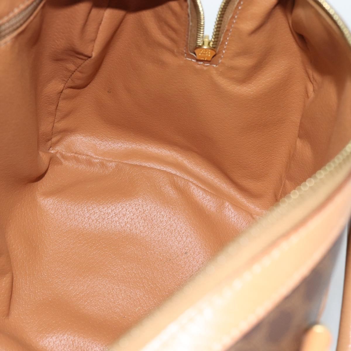 Celine Vintage Boston Macadam Coated Canvas, Brown, PVC, Handbag