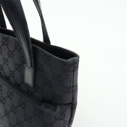 Gucci Tote GG Canvas and Leather, Black, Canvas, Tote Bag