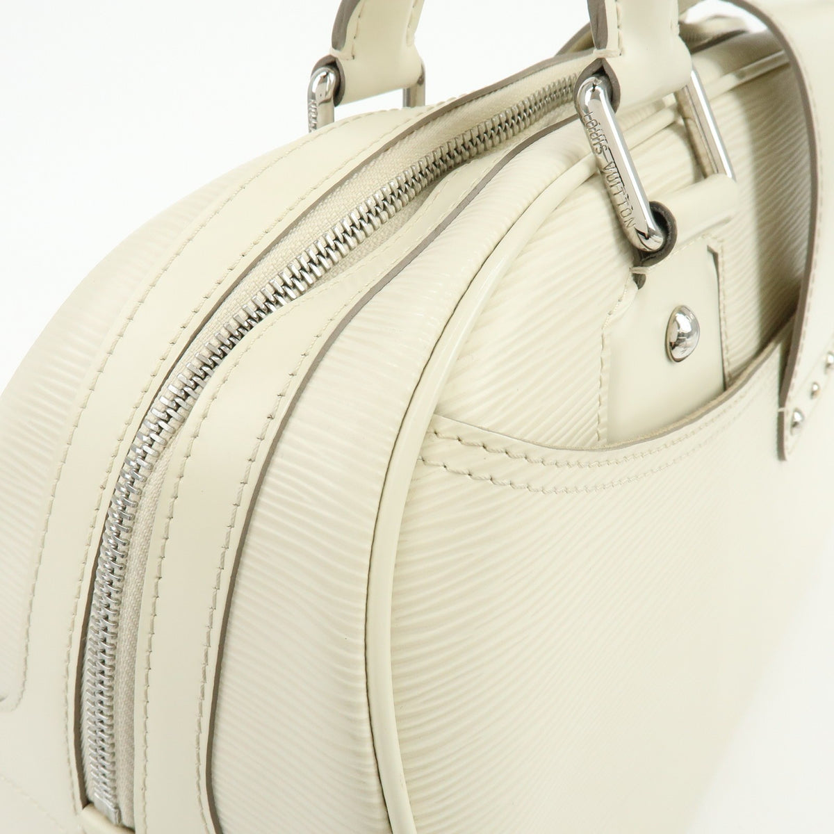 Louis Vuitton Montaigne Bowling Epi Leather, White, Leather, Handbag