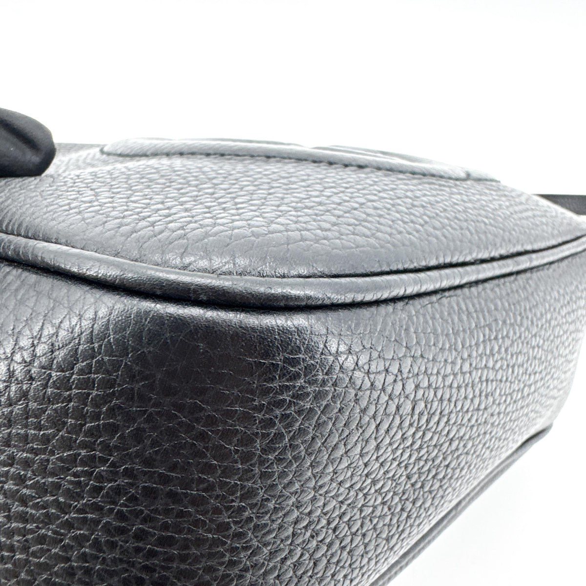 Gucci Soho Disco Leather, Black, Calfskin, Crossbody Bag