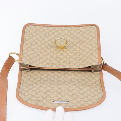 Celine Macadam Shoulder Canvas, Beige, Canvas, Crossbody Bag