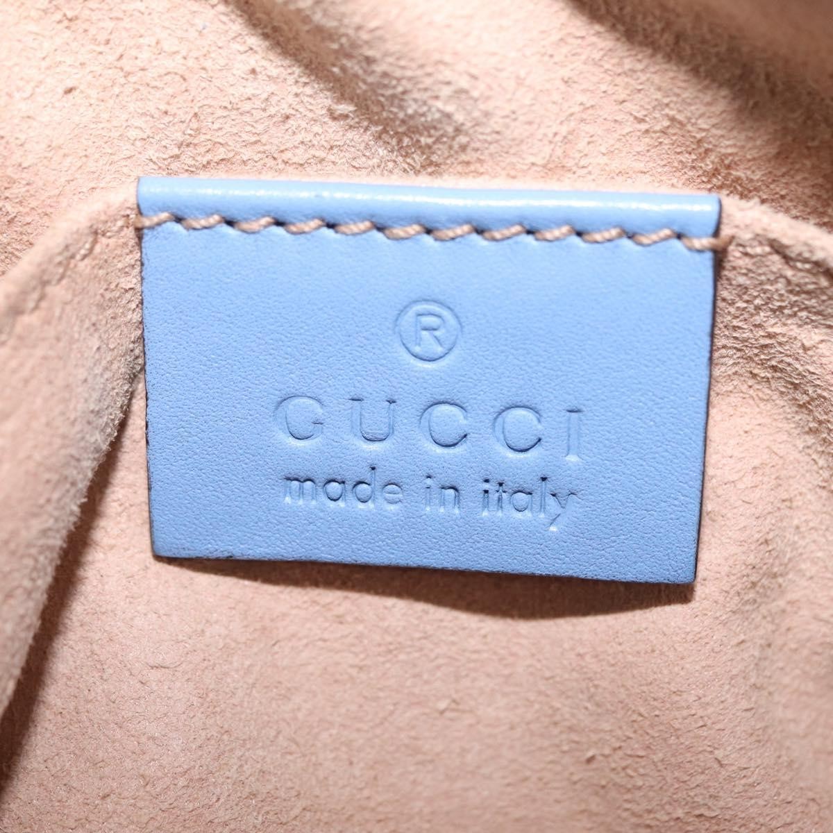 Gucci GG Marmont Matelasse Patent, Blue, Leather, Shoulder Bag