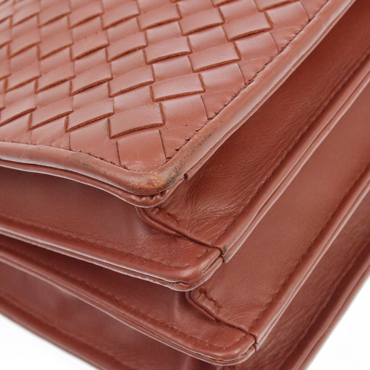 Bottega Veneta Soft Slim Intrecciato Nappa, Brown, Leather, Briefcase