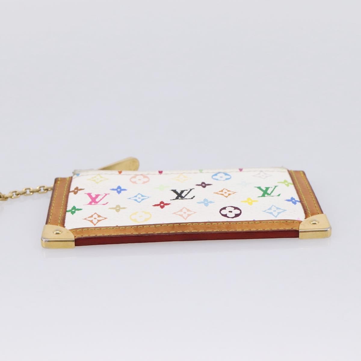 Louis Vuitton Pochette Clés Monogram Canvas, White, Canvas, Wallet
