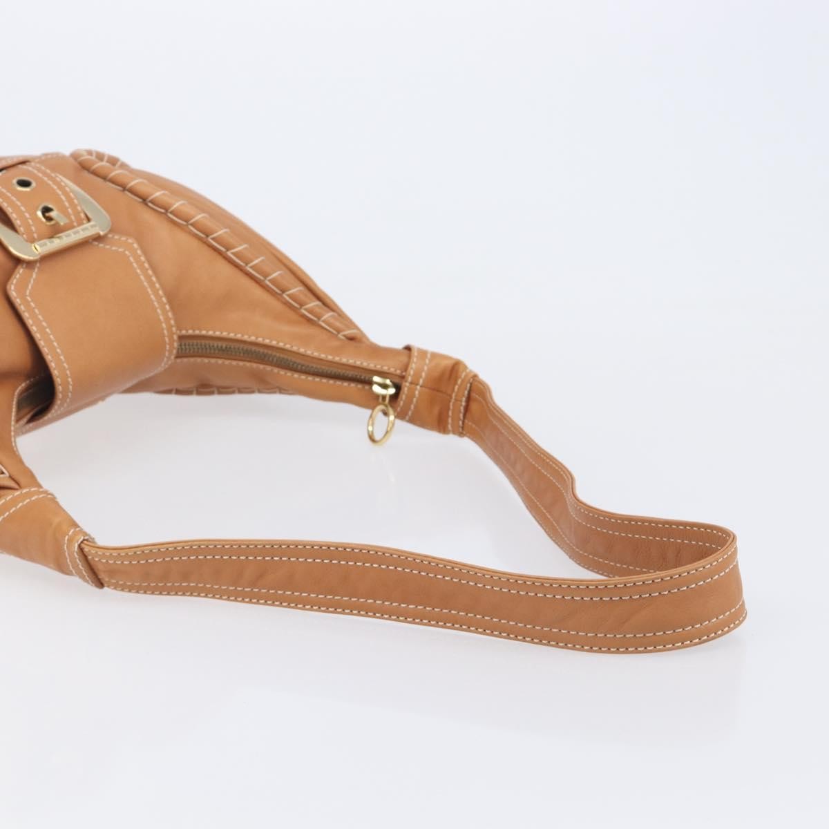 Celine Shoulder Leather, Brown, Leather, Shoulder Bag