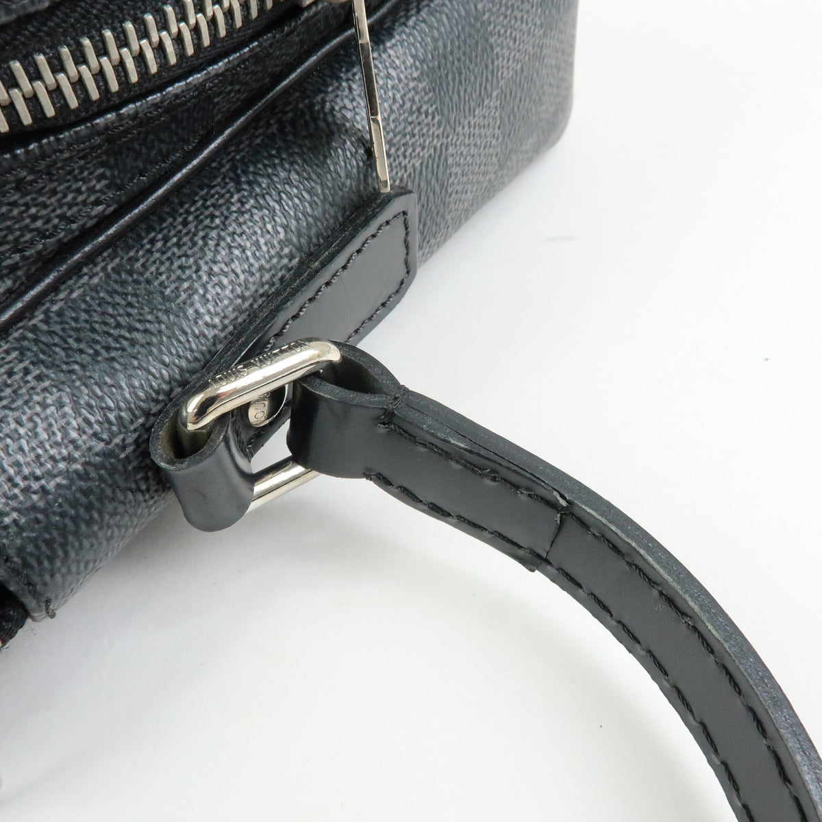 Louis Vuitton Rem Damier Graphite, Black, Canvas, Handbag