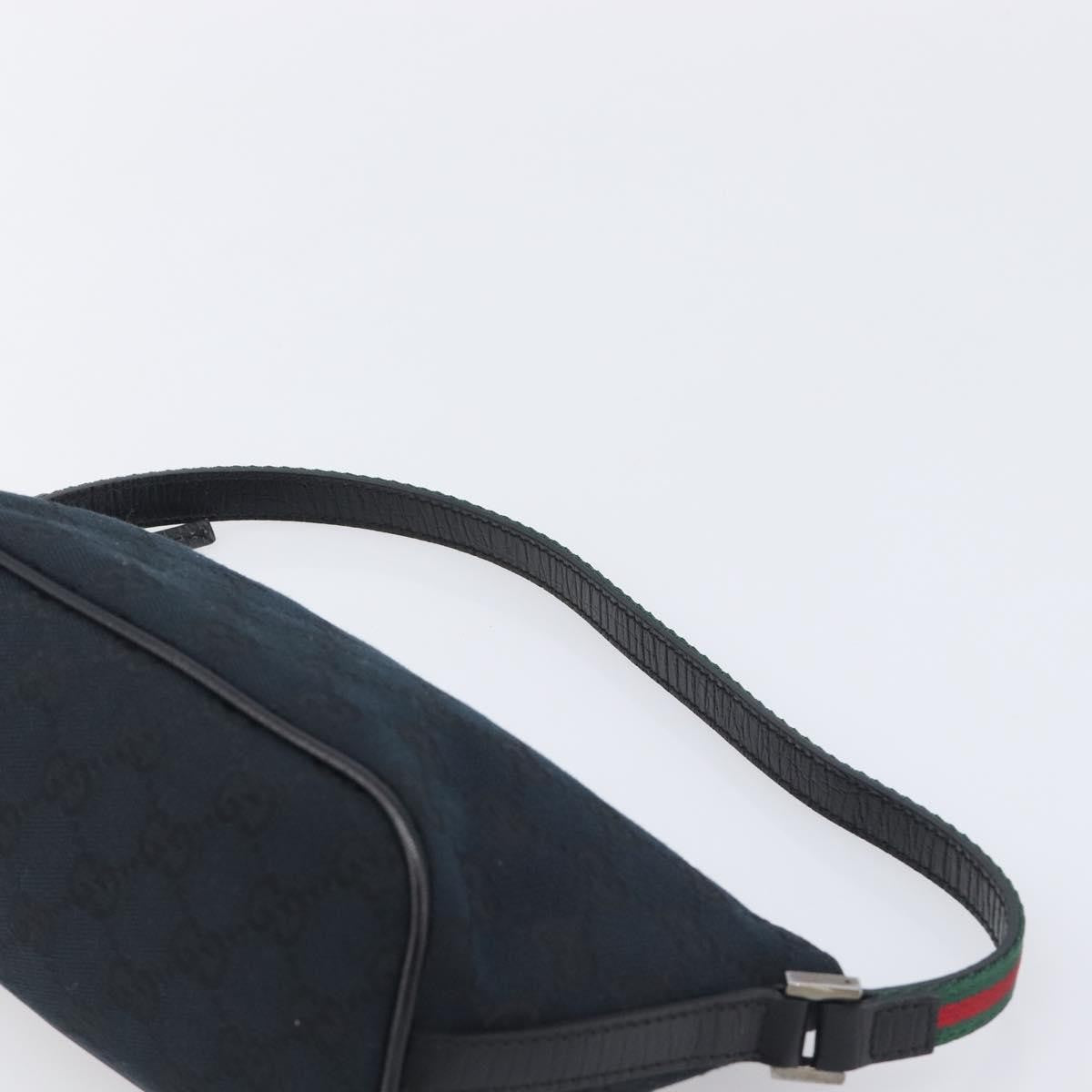 Gucci Zipped Pochette GG Canvas, Black, Canvas, Shoulder Bag