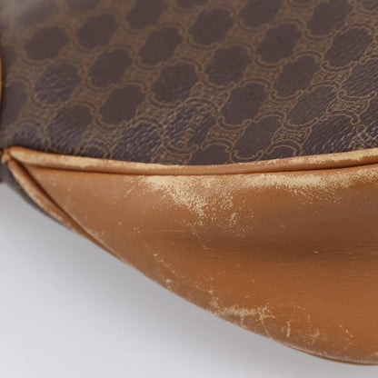 Celine Macadam Shoulder Canvas, Brown, Canvas, Crossbody Bag