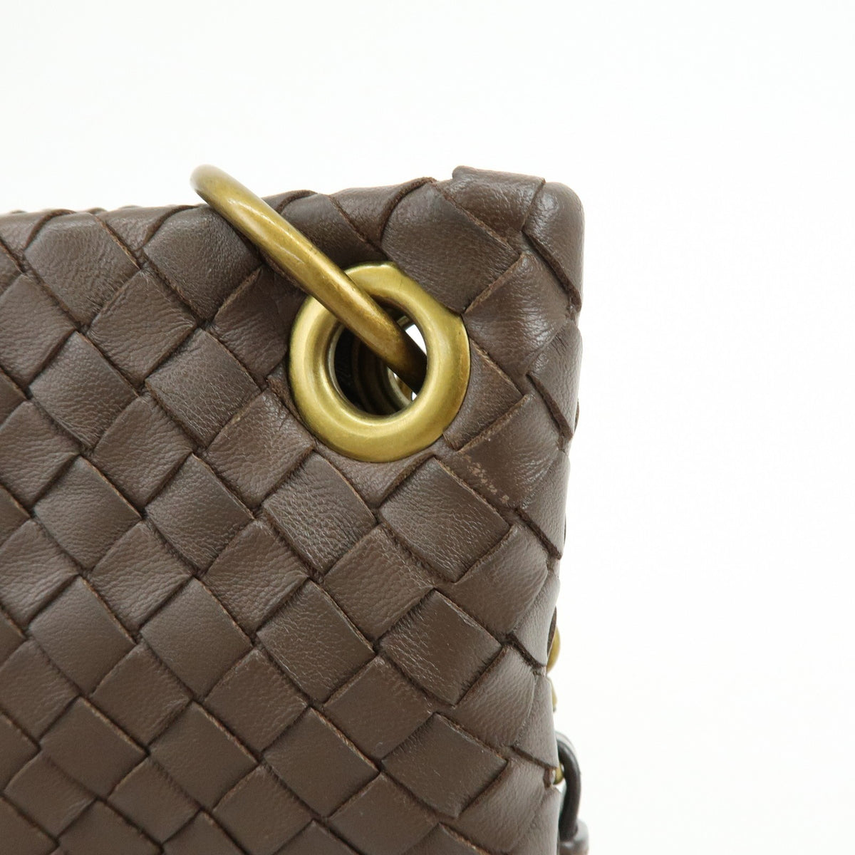 Bottega Veneta Shoulder Intrecciato Nappa, Brown, Leather, Shoulder Bag