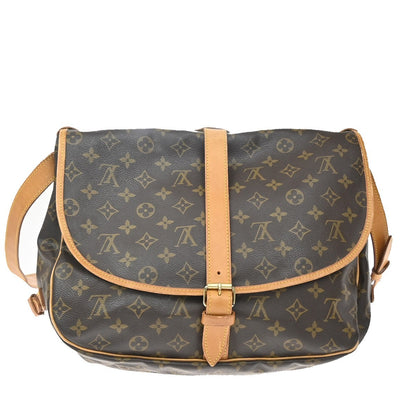 Louis Vuitton Saumur Monogram Canvas, Brown, Canvas, Shoulder Bag