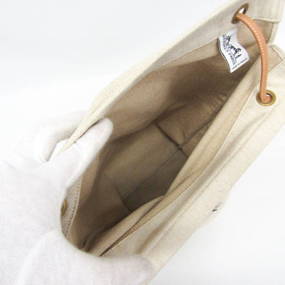 Hermes Aline Toile, Beige, Cotton, Shoulder Bag