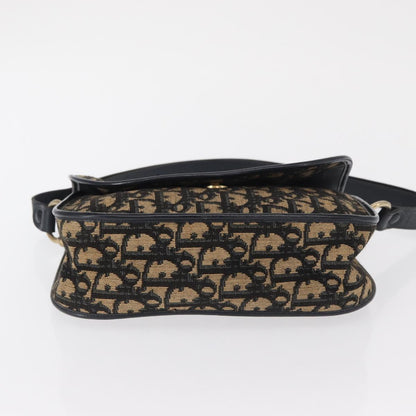 Christian Dior Vintage Trotter Shoulder Bag Canvas, NAVY, CANVAS, Shoulder bag