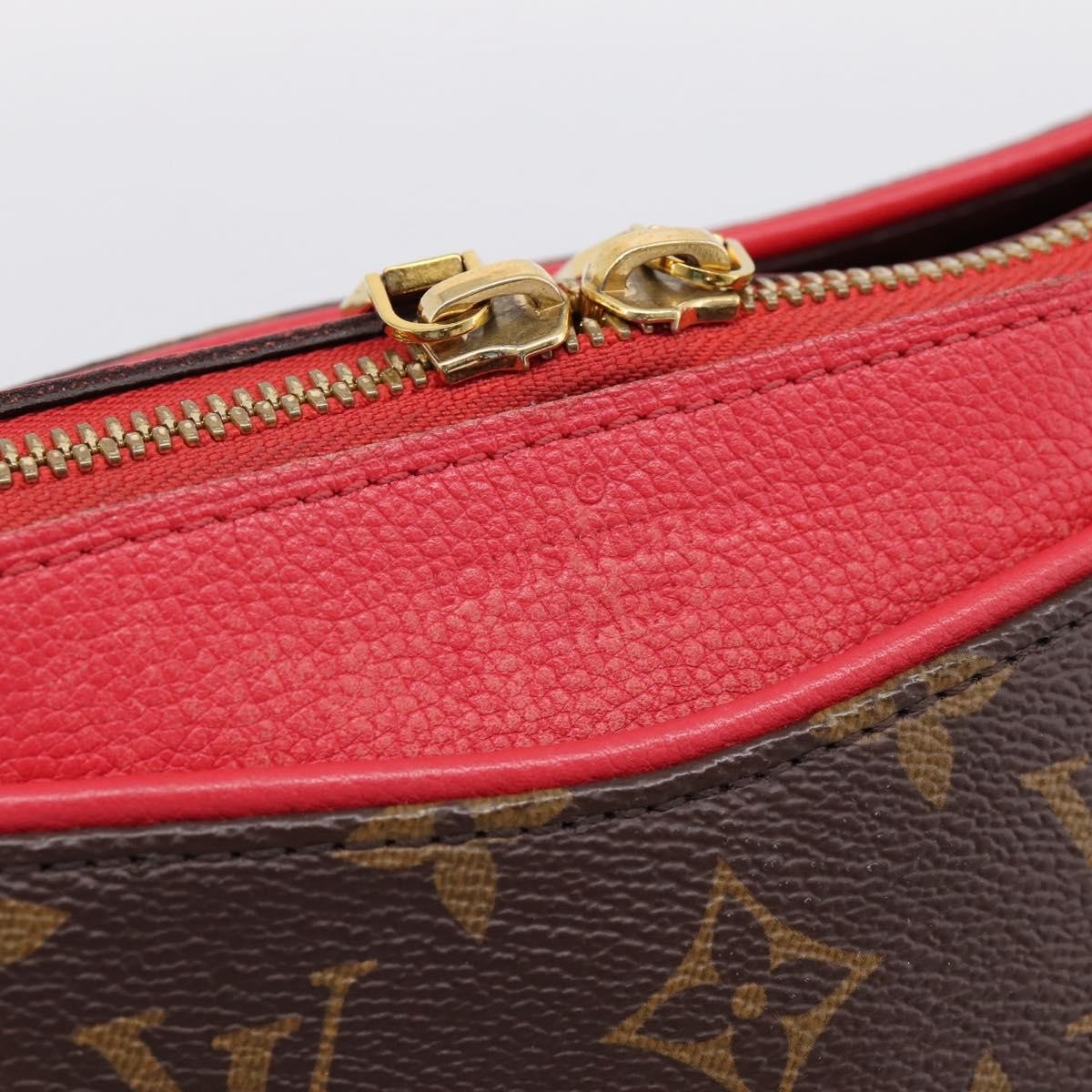 Louis Vuitton Pallas Monogram Canvas with Leather, Brown, Canvas, Tote Bag