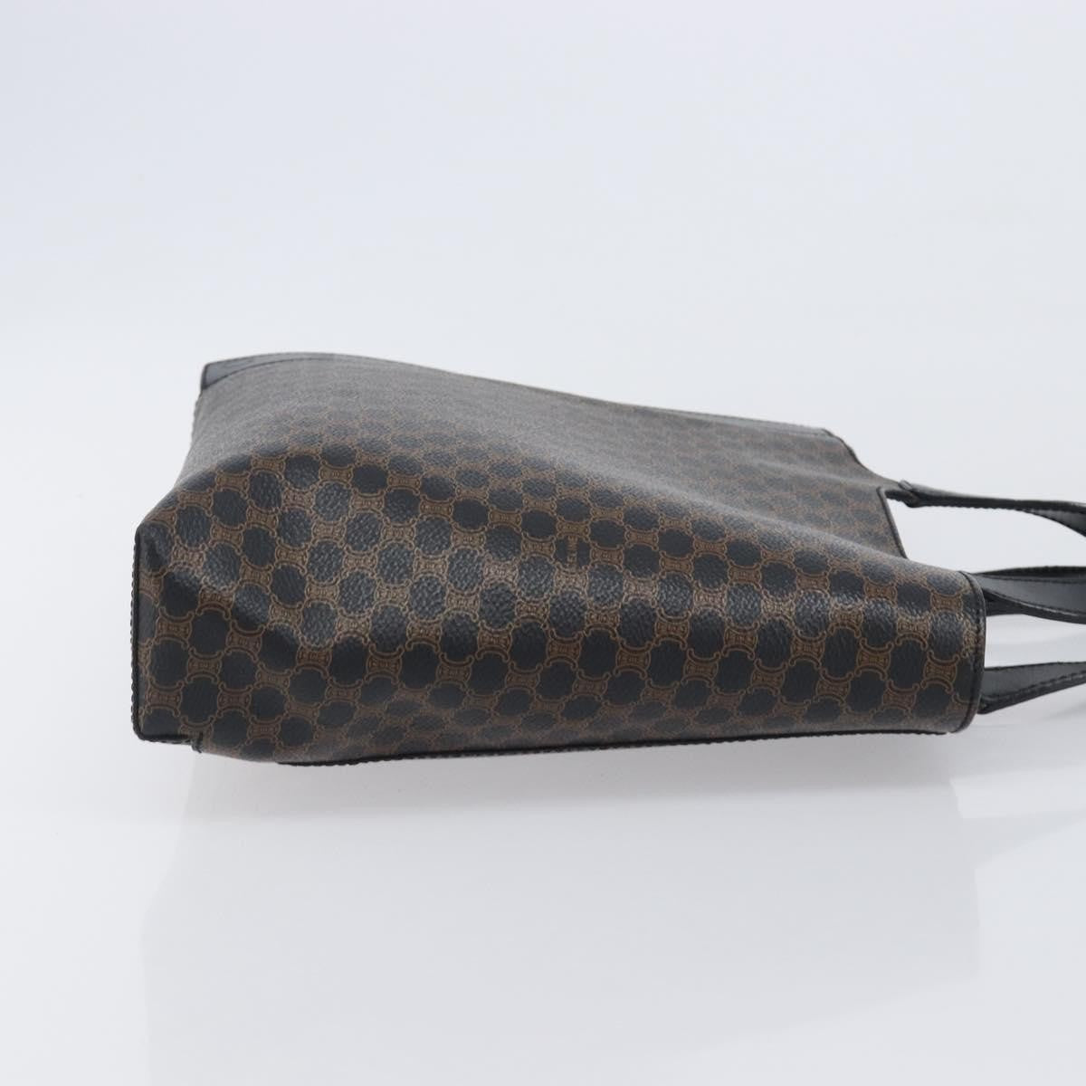 Celine Vintage Macadam Canvas and Leather, Black, Canvas, Handbag