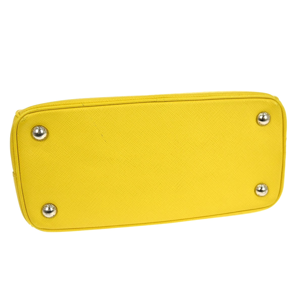 Prada Galleria Double Zip Saffiano Leather, Yellow, Leather, Tote Bag