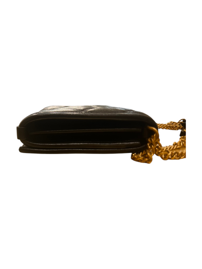 Saint Laurent Becky Chain Quilted Leather, Black, Leather, Handbag