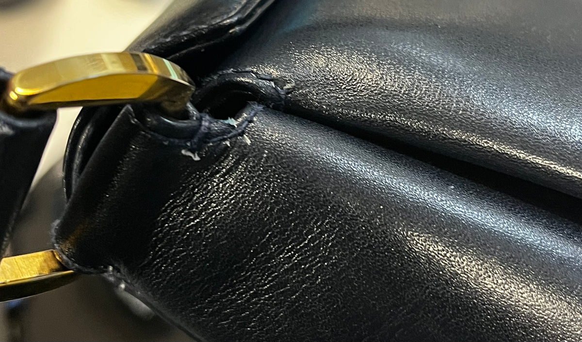 Gucci D-Ring leather, Navy, Leather, Handbag