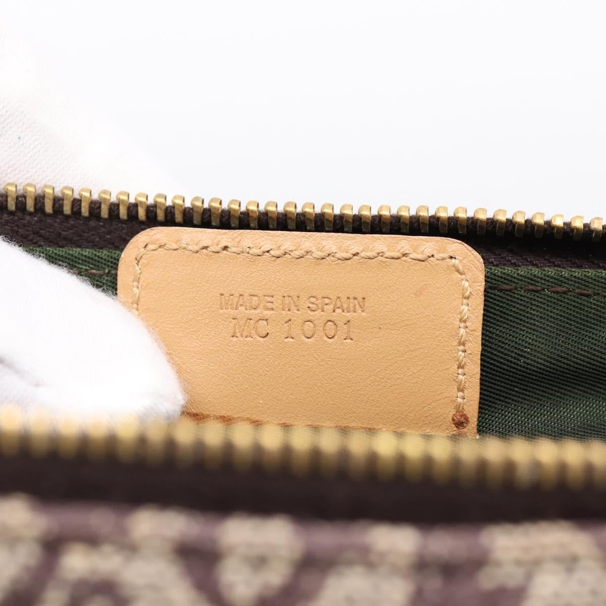 Christian Dior Vintage Saddle Bag Canvas, Brown, Canvas, Clutch