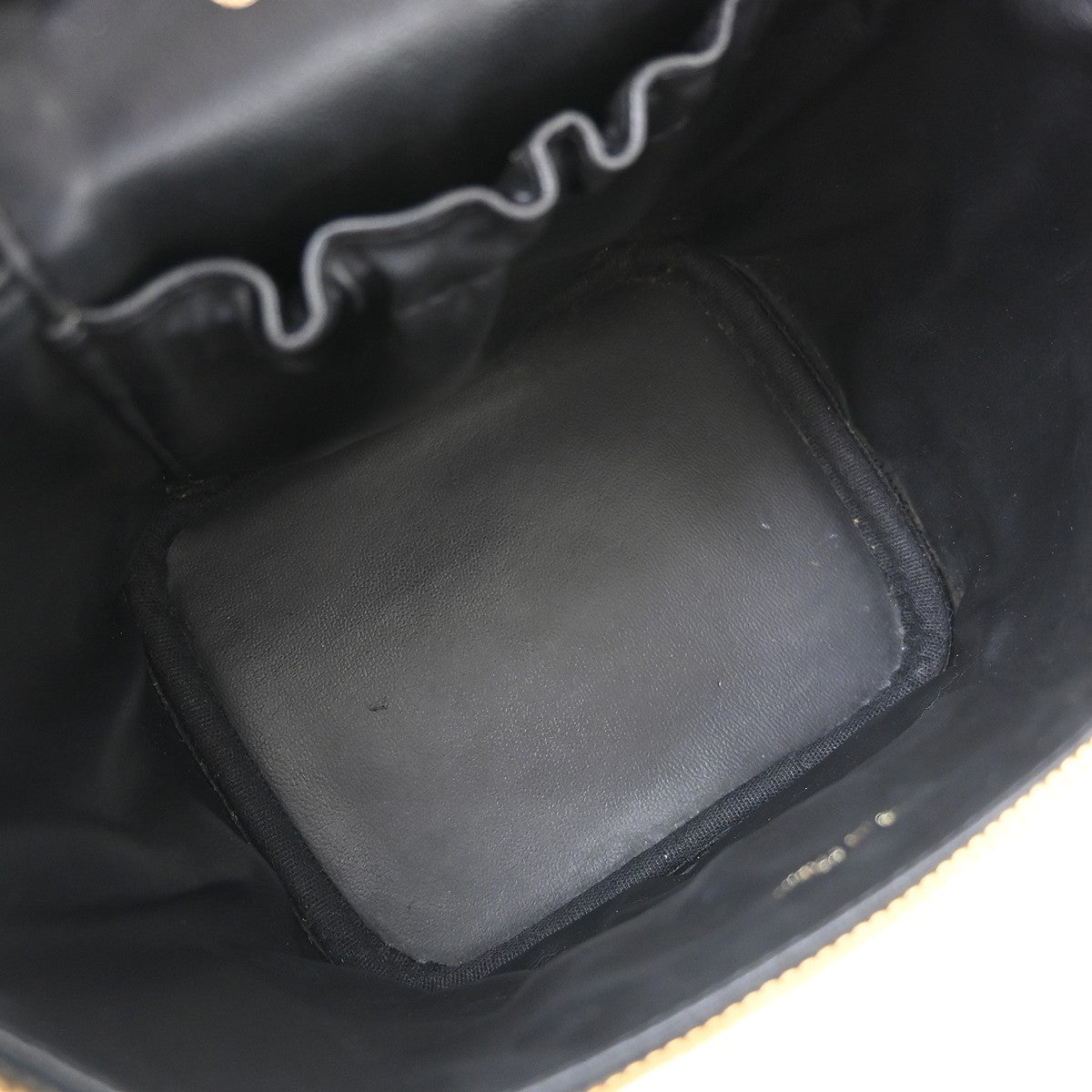 Chanel Vintage Timeless Cosmetic Case Caviar, Black, Leather, Handbag