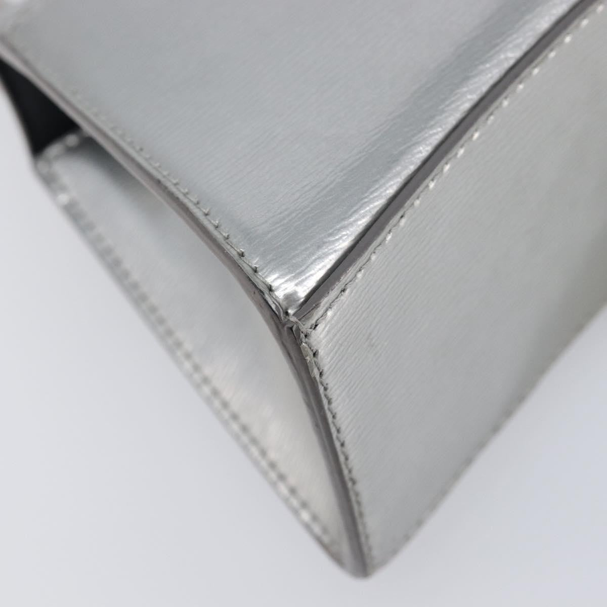 Balenciaga Hourglass Top Handle Leather, Silver, Leather, Handbag