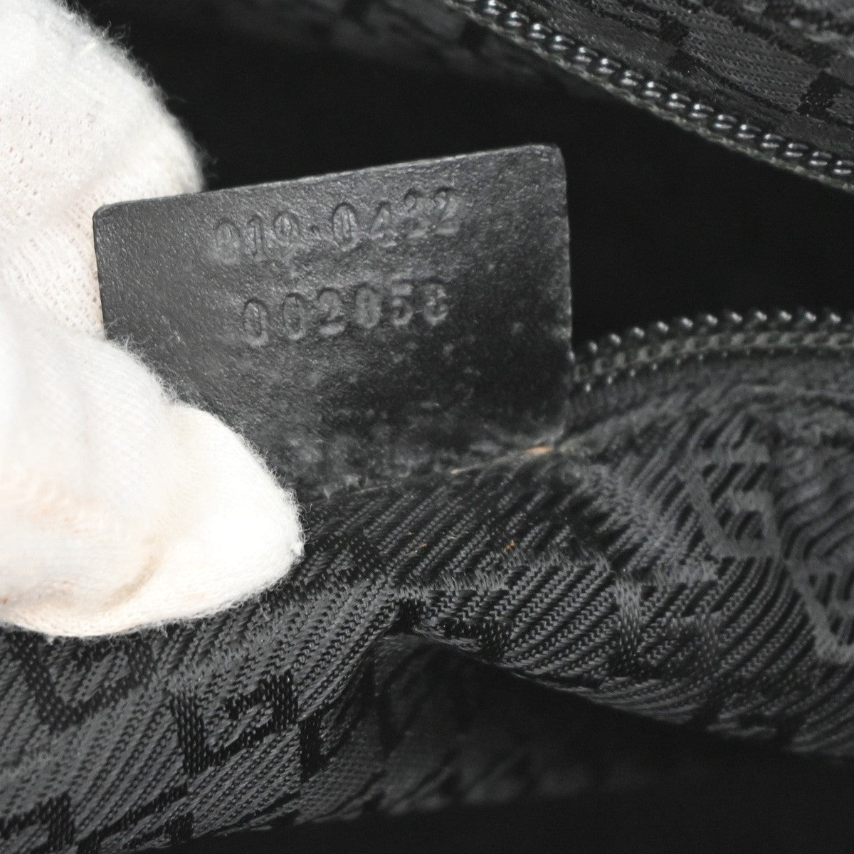 Gucci Vintage Hobo Canvas, Black, Canvas, Shoulder Bag