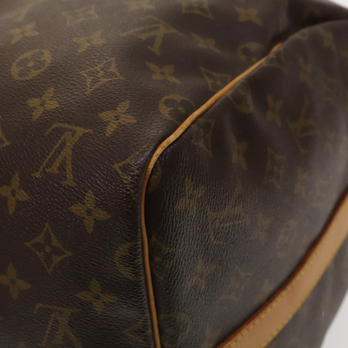 Louis Vuitton Keepall Bandouliere Bag Monogram Canvas, BROWN, LEATHER, Travel bag