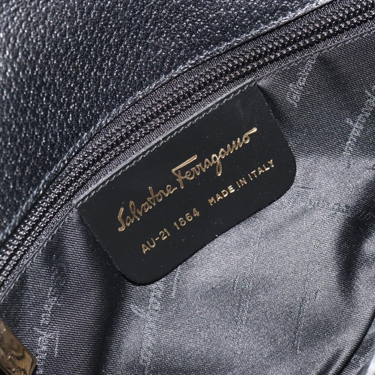 Salvatore Ferragamo Shoulder Bag Canvas, Black, Canvas, Shoulder Bag