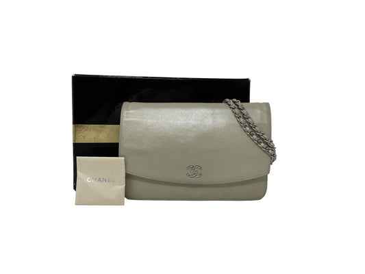 Chanel Wallet on Chain Quilted Lambskin, BLACK, LEATHER, Shoulder bag