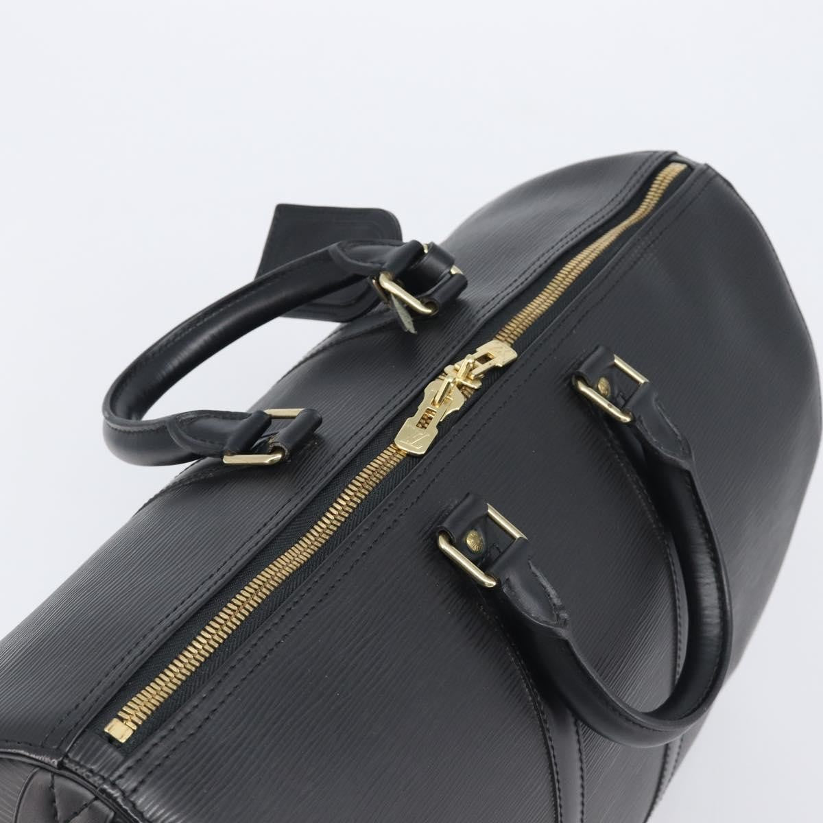 Louis Vuitton Keepall Epi Leather, Black, Leather, Travel Bag