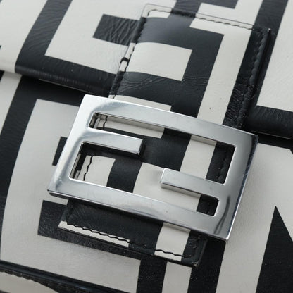 Fendi x Marc Jacobs Baguette NM Printed Leather, Black, Leather, Handbag