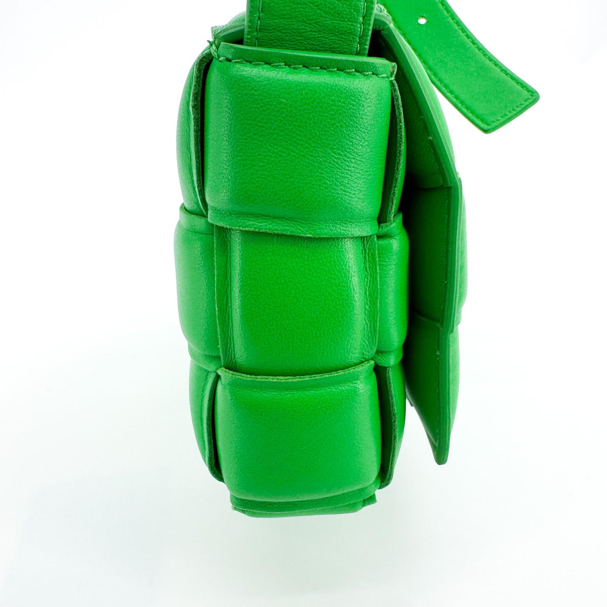 Bottega Veneta Cassette Padded Maxi Intrecciato Leather, Green, Leather, Crossbody Bag