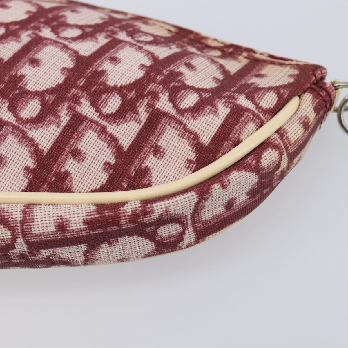 Christian Dior Vintage Saddle Bag Canvas, Red, Canvas, Clutch
