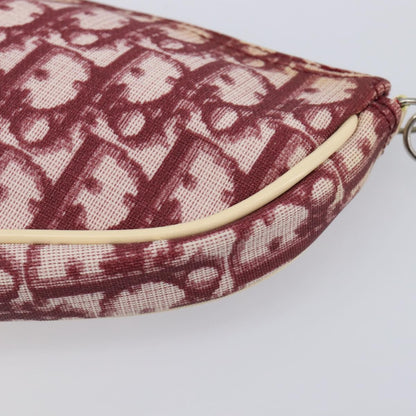 Christian Dior Vintage Saddle Bag Canvas, Red, Canvas, Clutch