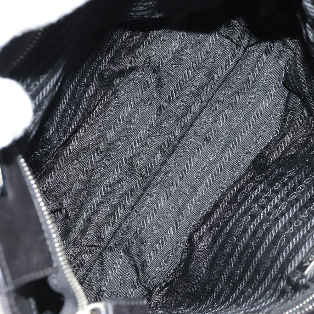 Prada Nappa Acciaio Tote bag, BLACK, LEATHER, Tote bag
