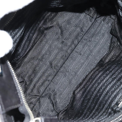 Prada Nappa Acciaio Tote bag, BLACK, LEATHER, Tote bag