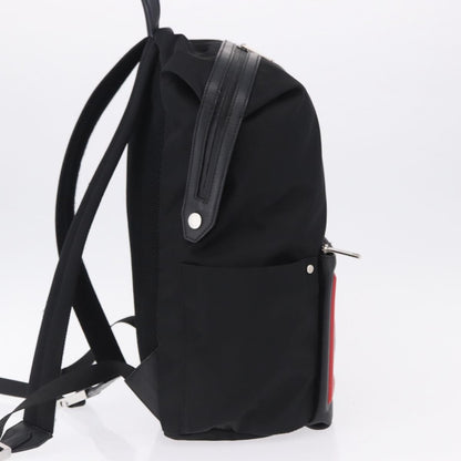 Fendi Fiend Nylon with Printed Leather, Black, Nylon, Backpack