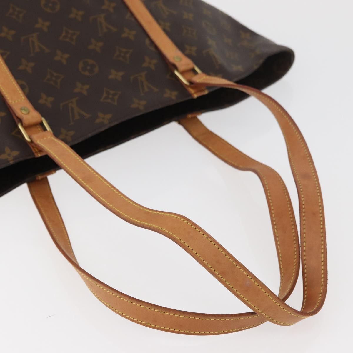 Louis Vuitton Shopping Sac Monogram Canvas, Brown, Canvas, Handbag