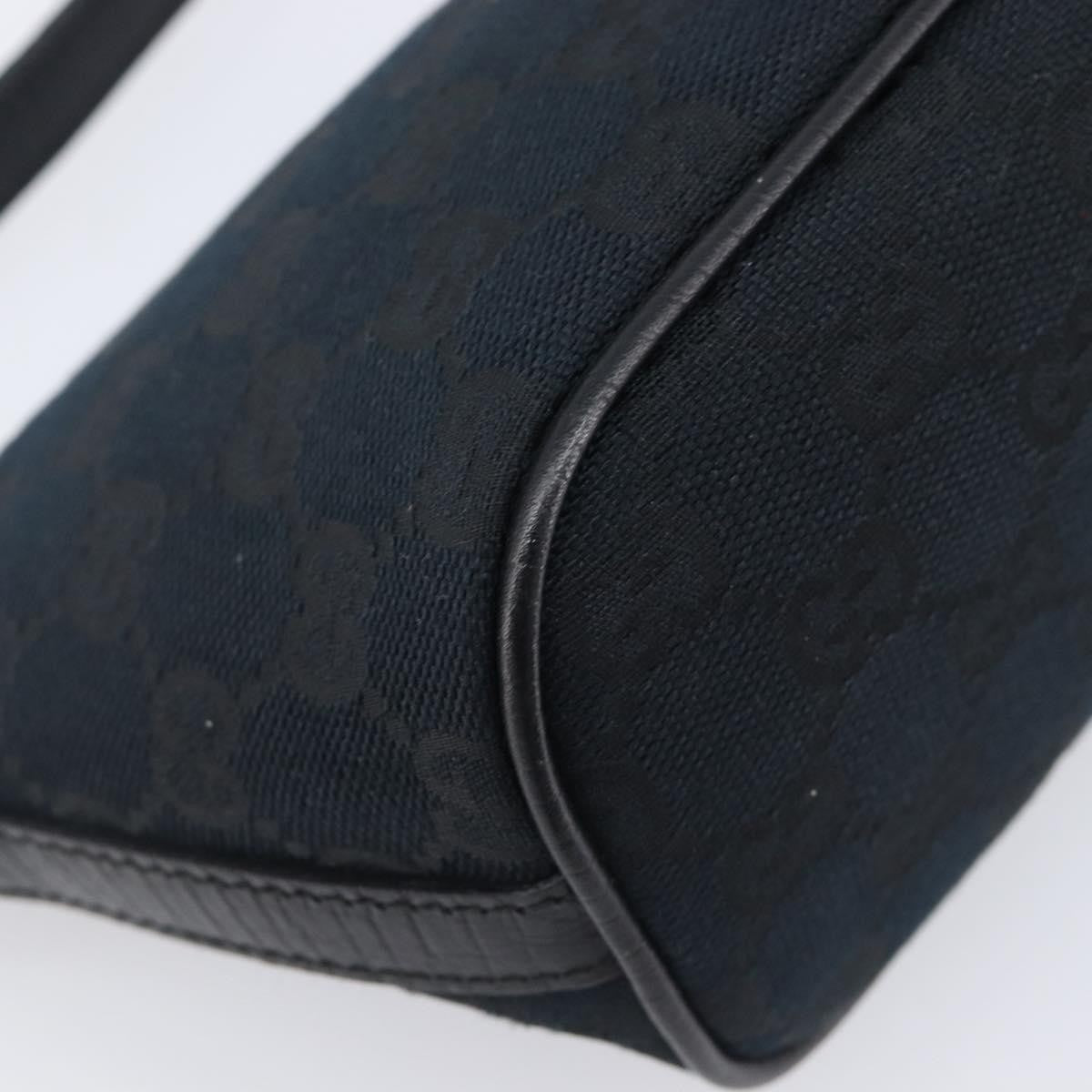 Gucci Zipped Pochette GG Canvas, Black, Canvas, Shoulder Bag
