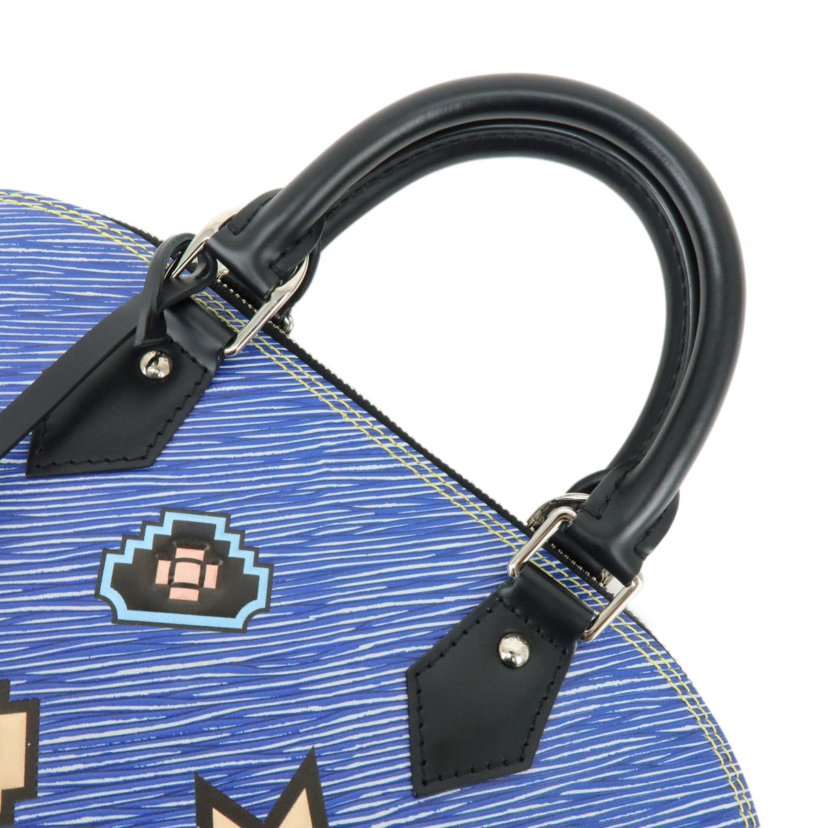 Louis Vuitton Alma Limited Edition Azteque Epi Leather, Blue, Leather, Handbag