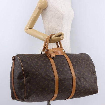 Louis Vuitton Keepall Bandoulière Monogram, Brown, Canvas, Travel Bag