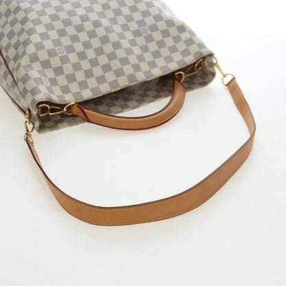 Louis Vuitton Soffi Damier Ebene, White, Canvas, Handbag