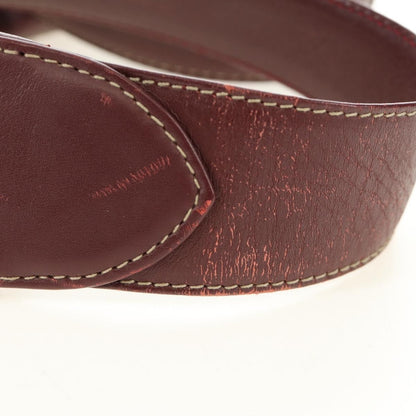 Cartier Vintage must de Cartier Leather, Burgundy, Leather, Shoulder Bag
