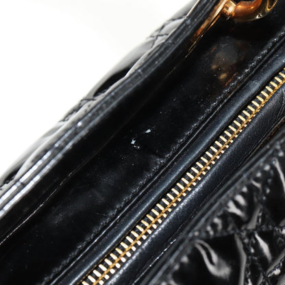 Christian Dior Lady Dior Bag Patent, BLACK, PATENT_LEATHER, Handbag