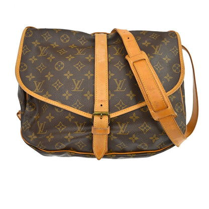 Louis Vuitton Saumur Monogram, Brown, Canvas, Shoulder Bag