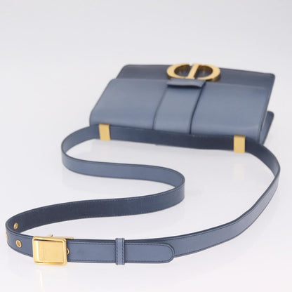 Christian Dior 30 Montaigne Flap Gradient Leather, Blue, Leather, Shoulder Bag