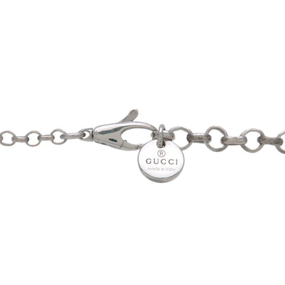 Gucci Engraved Interlocking G Chain Link Pendant Sterling Silver, Silver, Silver, Necklace