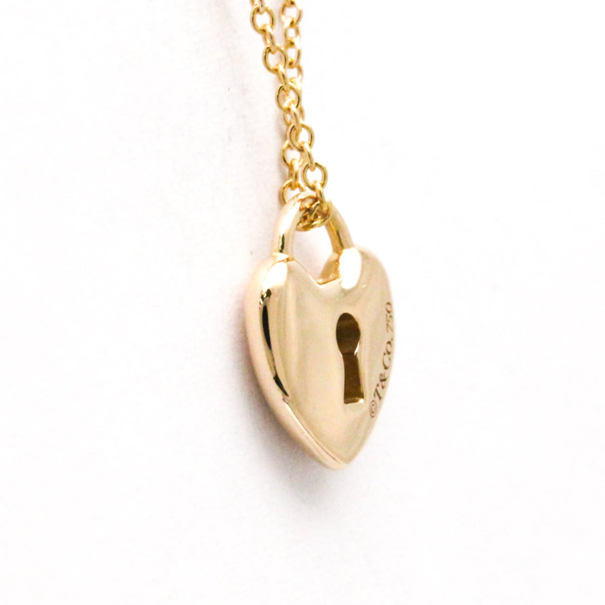 Tiffany & Co. Heart Lock Pendant 18K Yellow Gold, Gold, Pink Gold, Necklace