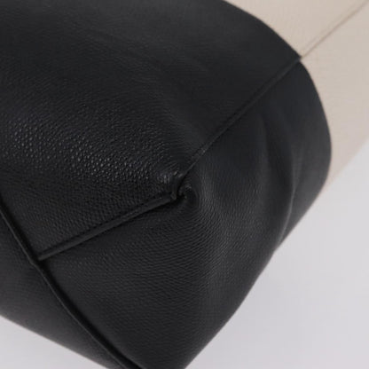 Celine Vertical Bi-Cabas Leather, Black, Leather, Tote Bag